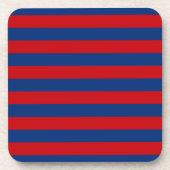 Große rote und blaue horizontale Streifen Getränkeuntersetzer (Vorderseite)