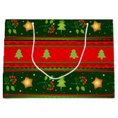 Große rote und grüne Geschenktasche Geschenktüte (Vorderseite)