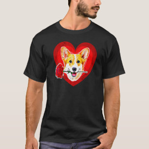 Große Rote Welsh Corgis Mund Rose Corgi Mutter Vat T-Shirt