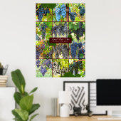 Große Rotwein Traubensorten der Welt Poster (Heimbüro)