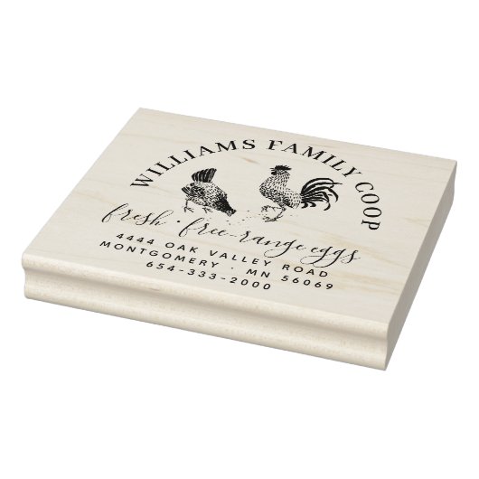 Große Rücksendeadresse für Ei-Karton Gummistempel (Stempel)