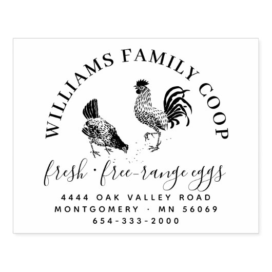 Große Rücksendeadresse für Ei-Karton Gummistempel (Prägung)