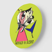 Große, runde Personalisierte Cartoon-Uhr Große Wanduhr (Winkel)