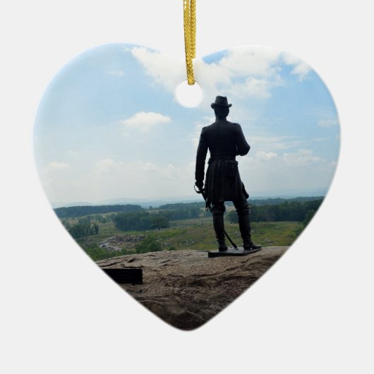 Große runde Spitze in Gettysburg Keramik Ornament (Vorne)