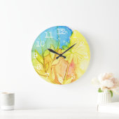 Große runde Uhr "Blume Tinte 3" (Zuhause)