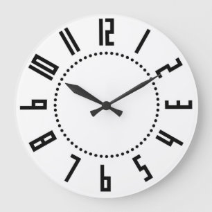 Große runde Wanduhr des Kunst-Dekos