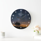 GROSSE RUNDWANDECKE MIT EINER SCHÖNEN SZENERIE GROßE WANDUHR (Zuhause)