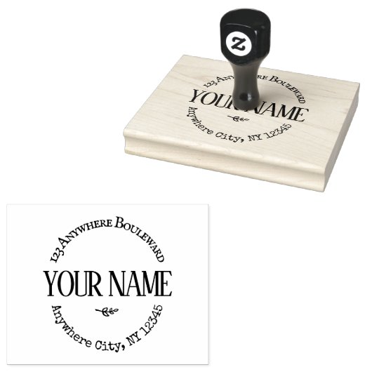 Große rustikale Sitte Gummistempel (Stempel)