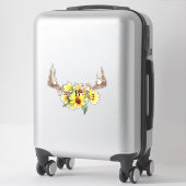 Große rustikale Sonnenblume Monogram Wedding S Aufkleber (Koffer)