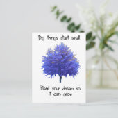 Große Sachen beginnen kleines Postkarte (Stehend Vorderseite)