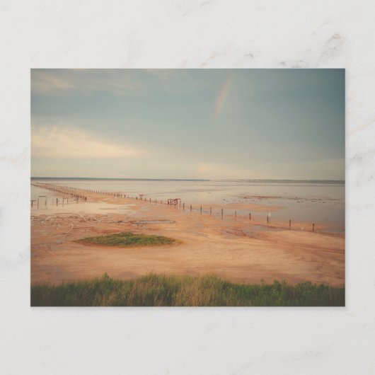 Große Salzschicht Sonnenuntergang Postkarte (Vorderseite)