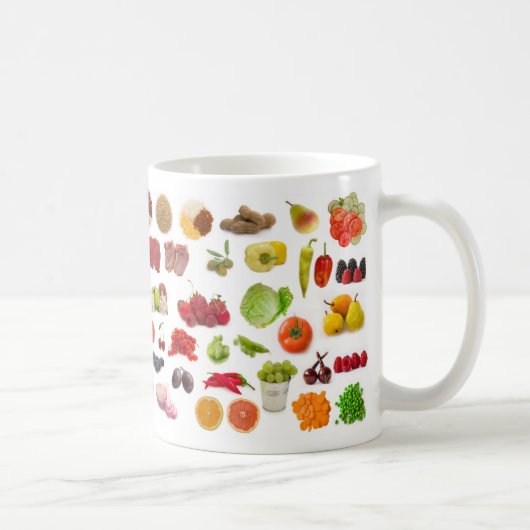 große Sammlung Obst und Gemüse Kaffeetasse (Rechts)