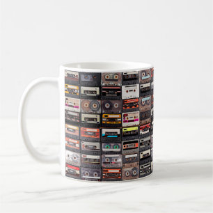Große Sammlung von Audiokassetten Kaffeetasse