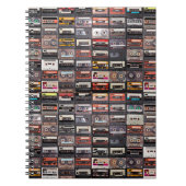 Große Sammlung von Audiokassetten. Retro musical Notizblock (Vorderseite)