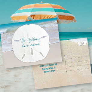 Große Sand-Dollar-Tropen-Umzugs-Postkarten Ankündigungspostkarte