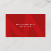 Große Sans Serif erste moderne Typografie rot Visitenkarte (Vorderseite)