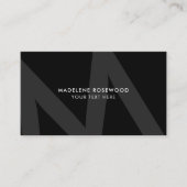 Große Sans Serif erste moderne Typografie Schwarz Visitenkarte (Vorderseite)