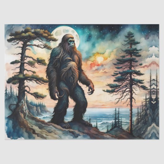 Große Sasquatch-Größe am Berg leben Seidenpapier (Vorderseite)