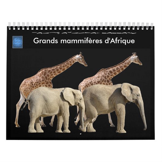 Große Säugetiere in Afrika 12 Monate Kalender (Titelbild)