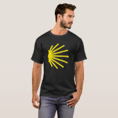 Große Scallop-Muschel Gelber Santiago de Compostel T-Shirt (Vorne ganz)