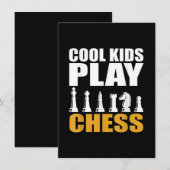Große Schach Kinder Schach Mädchen Jungen Einladung (Vorne/Hinten)