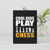 Große Schach Kinder Schach Mädchen Jungen Einladung (Stehend Vorderseite)