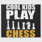 Große Schach Kinder Schach Mädchen Jungen Geschenkpapier (Flach)