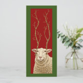 Große Schafe Weihnachtskarte (Stehend Vorderseite)