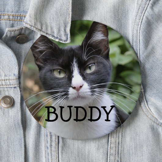 GROSSE SCHALTFLÄCHE PET CAT CUSTOM BUTTON (Beispiel)