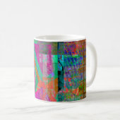 "Große Schecks schreiben" abstraktes Kunstkaffeeta Kaffeetasse (VorderseiteRechts)