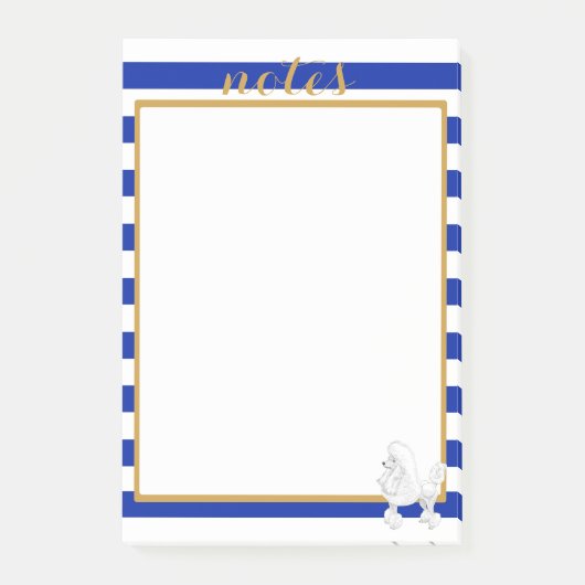 Große schicke Pudel-Post-Itanmerkungen Post-it Klebezettel (Vorderseite)