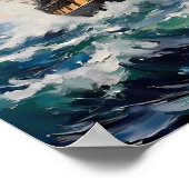 Große Schiffe auf einem Schlachtschiff Poster (Ecke)