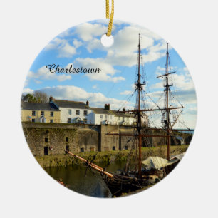 Große Schiffe Charlestown Hafen Cornwall England Keramik Ornament
