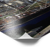 Große Schiffe im Hafen Charlestown Cornwall Fotodruck (Ecke)