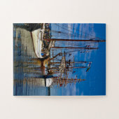 Große Schiffe im historischen Hafen Puzzle (Horizontal)