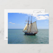 Große Schiffe in der Bucht der Inseln, Neuseeland Postkarte (Vorne/Hinten)