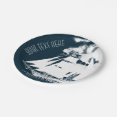 Große Schiffe und Wolken Pappteller (Schrägansicht)