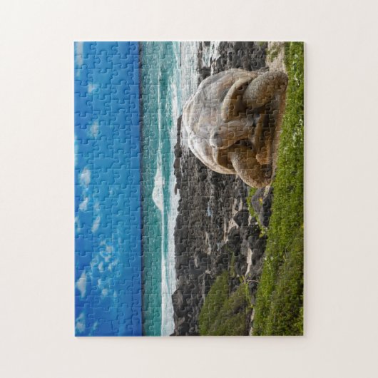 Große Schildkröte am Seerand Puzzle (Vertikal)