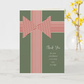 Große Schleife aus gestreiftem Band Karte (Gelbe Blume)