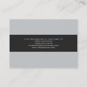 Große Schlicht-Grau-Berufliche Visitenkarte (Rückseite)