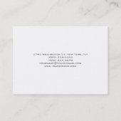 Große Schlichte Berufliche Visitenkarte (Rückseite)