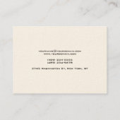 Große Schlichte, einzigartige Sondersignatur Visitenkarte (Rückseite)