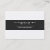 Große Schlichte, graue, Berufliche Visitenkarte (Rückseite)