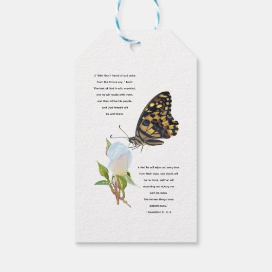 Große Schmetterling, Geschenkanhänger (Rückseite)
