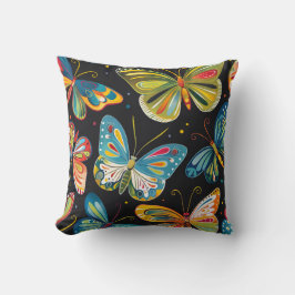 Große Schmetterlinge dunkle Hintergrundekissen Kissen