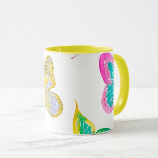 Große Schmetterlinge Tasse (VorderseiteRechts)