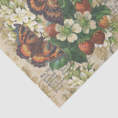 Große Schmetterlinge und Erdbeeren Seidenpapier (Ausschnitt)