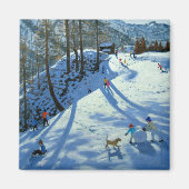 Große Schneeballeuchte Magnet (Vorne)