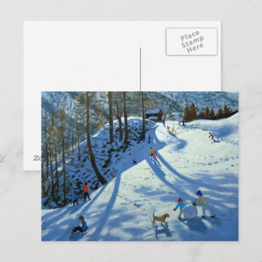 Große Schneeballeuchte Postkarte (Vorne/Hinten)