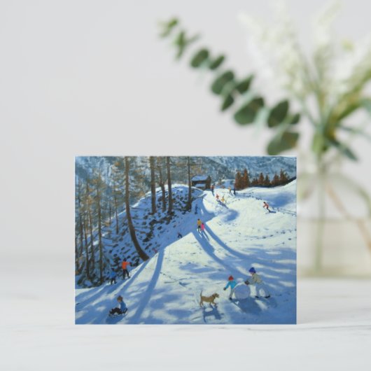 Große Schneeballeuchte Postkarte (Stehend Vorderseite)